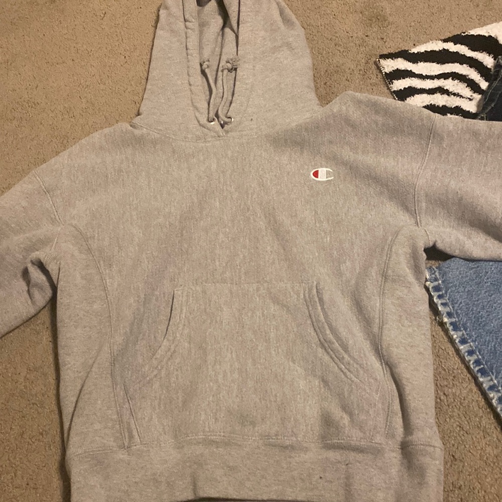 champion gray hoodie